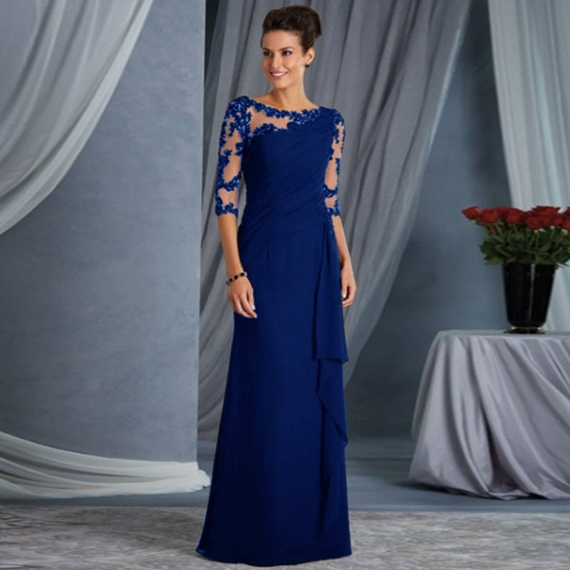 Women’s Sheer Lace Evening Dress – Elegant Romantic Lace Gown S–2XL
