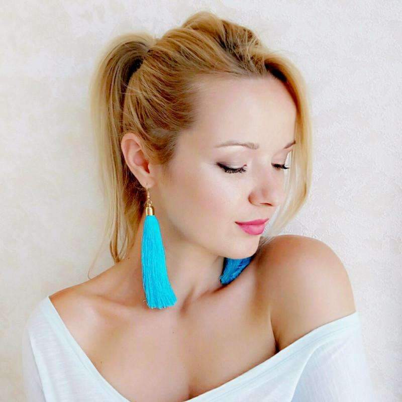 Long Tassel Dangle Earrings for Women – Elegant Statement Jewelry
