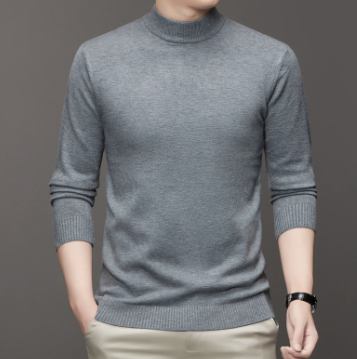 Men’s Thick Winter Turtleneck Sweater – Wool Yarn Slim-Fit Long Sleeve Pullover, 6 Colors, M–4XL