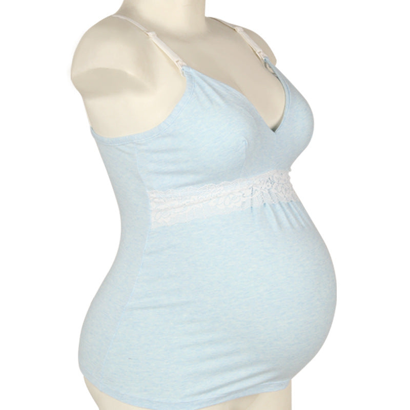 Women’s Cotton Nursing Tank Top – Breastfeeding & Postpartum Maternity Camisole