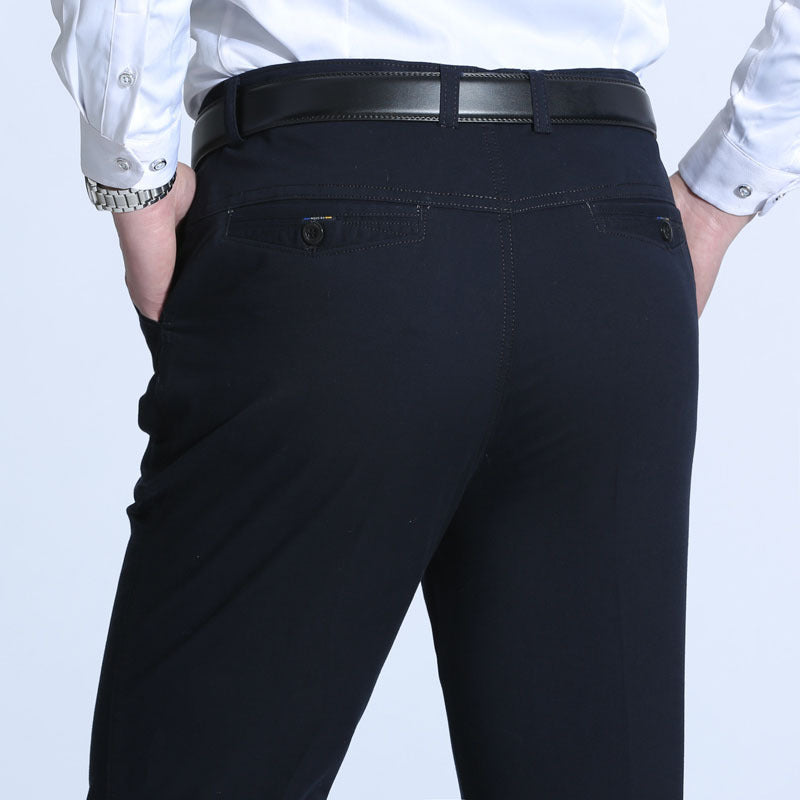 Men’s Classic Straight-Leg Casual Pants – Everyday Trousers