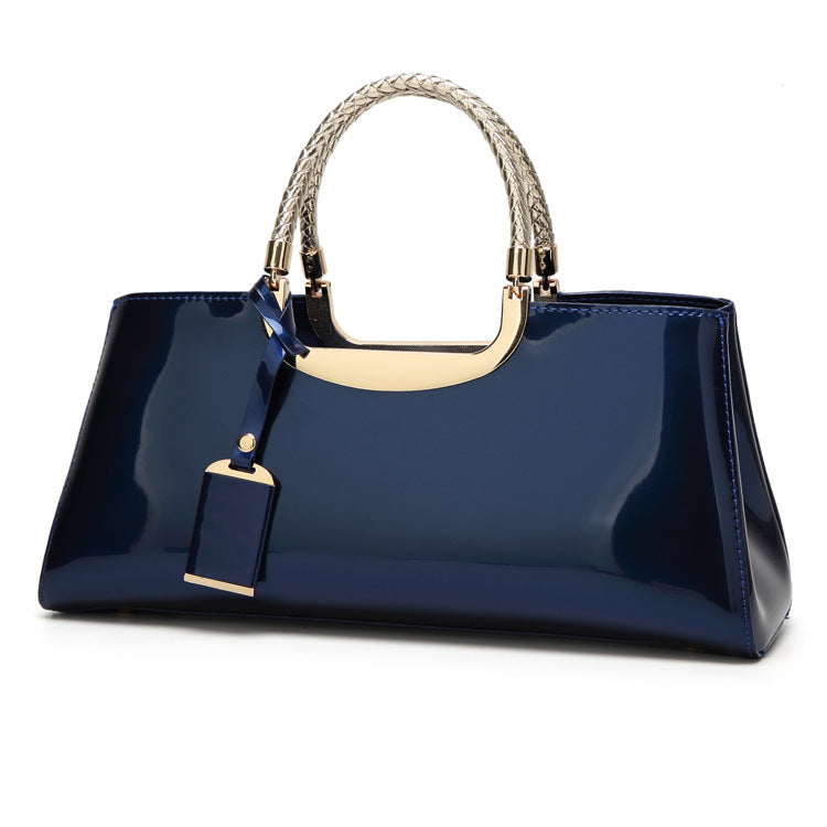 Elegant Patent Leather Handbag – Chic Women’s Shoulder & Hand Carry Purse