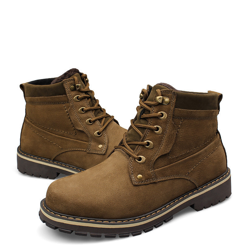 Men’s Winter Martin Boots – Warm Fleece-Lined Casual Footwear