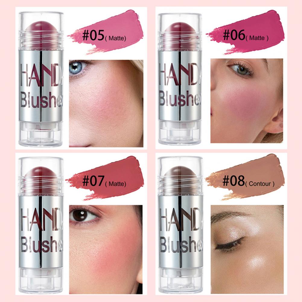 8-Color Cream Cheek Stick – Blush, Highlighter & Bronzer Face Makeup