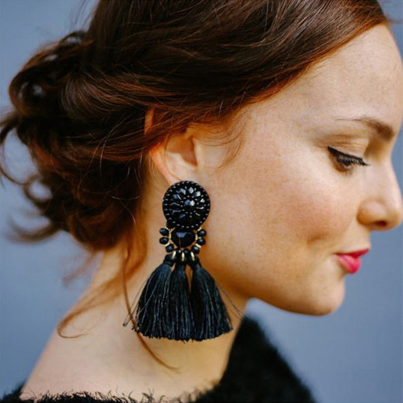 Tassel Earrings for Women – Elegant Long Dangle Statement Jewelry