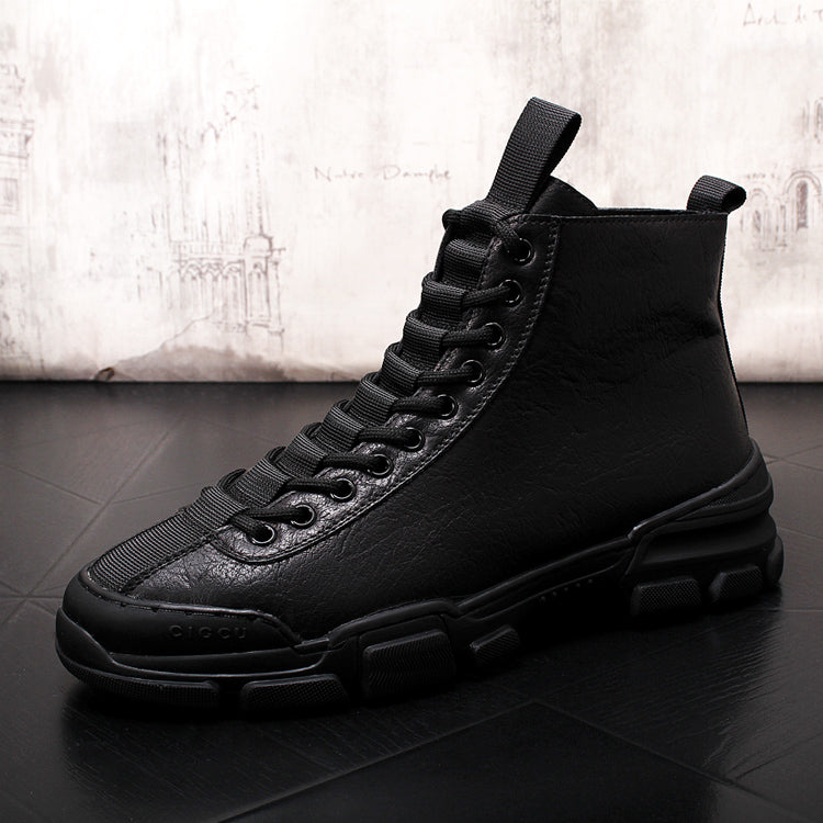 Men’s Vintage High-Top Sneakers – Retro Casual Streetwear Shoes