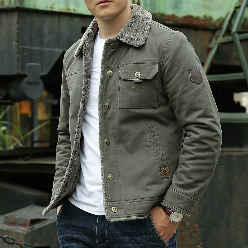 Men’s Thickened Cotton Winter Jacket – Warm Casual Outerwear – USA