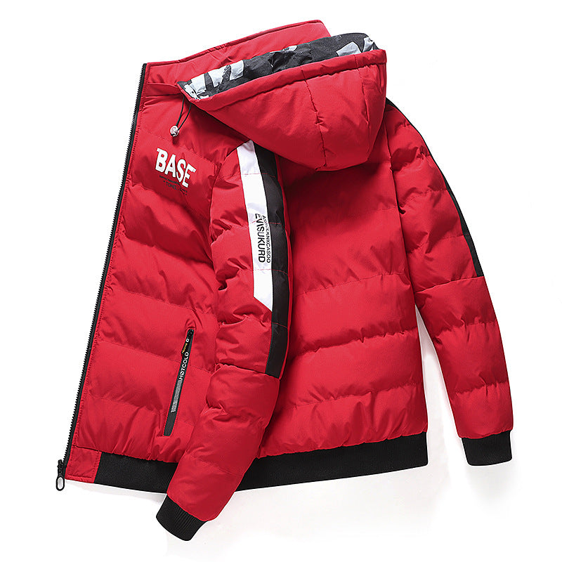 Men’s Reversible Hooded Jacket Y210 – Double-Sided Korean-Style Winter Jacket, 4 Colors, M–5XL