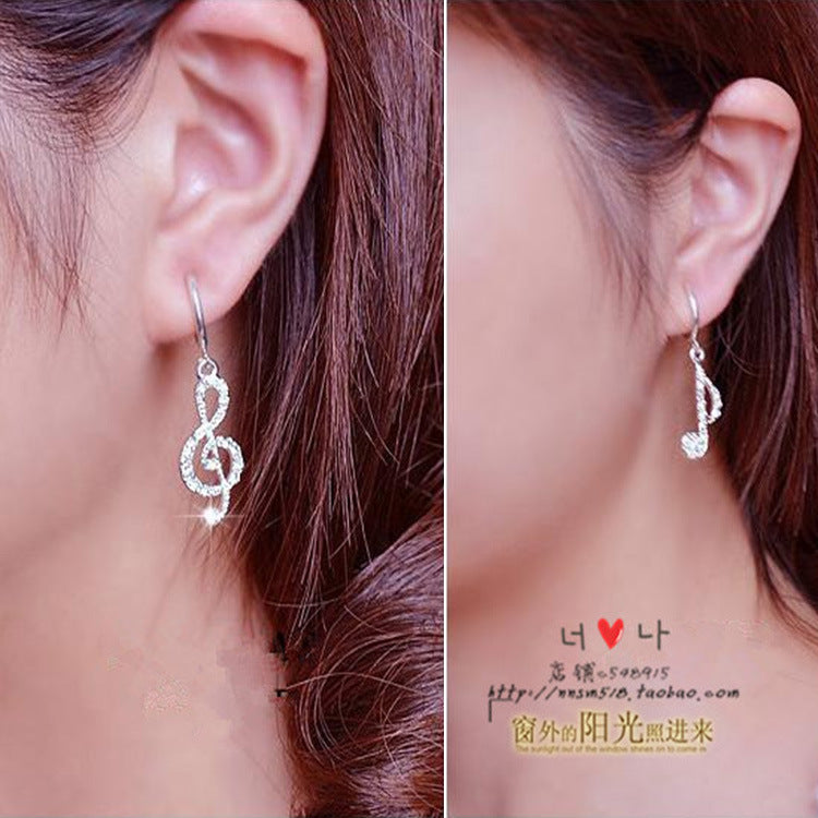 Geometric Note Asymmetrical Earrings for Women – Unique Modern Statement Jewelry