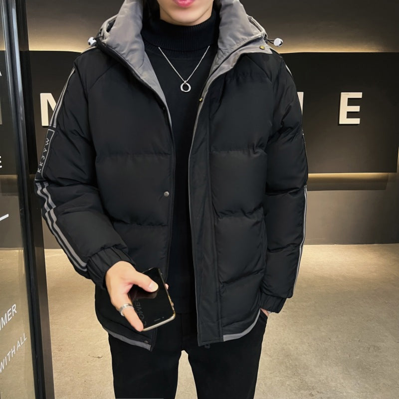 Men’s Thickened Hooded Cotton Padded Casual Jacket – USA
