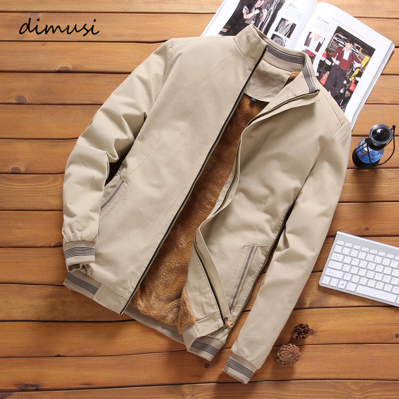 Men’s Casual Fleece-Lined Cotton Jacket – USA