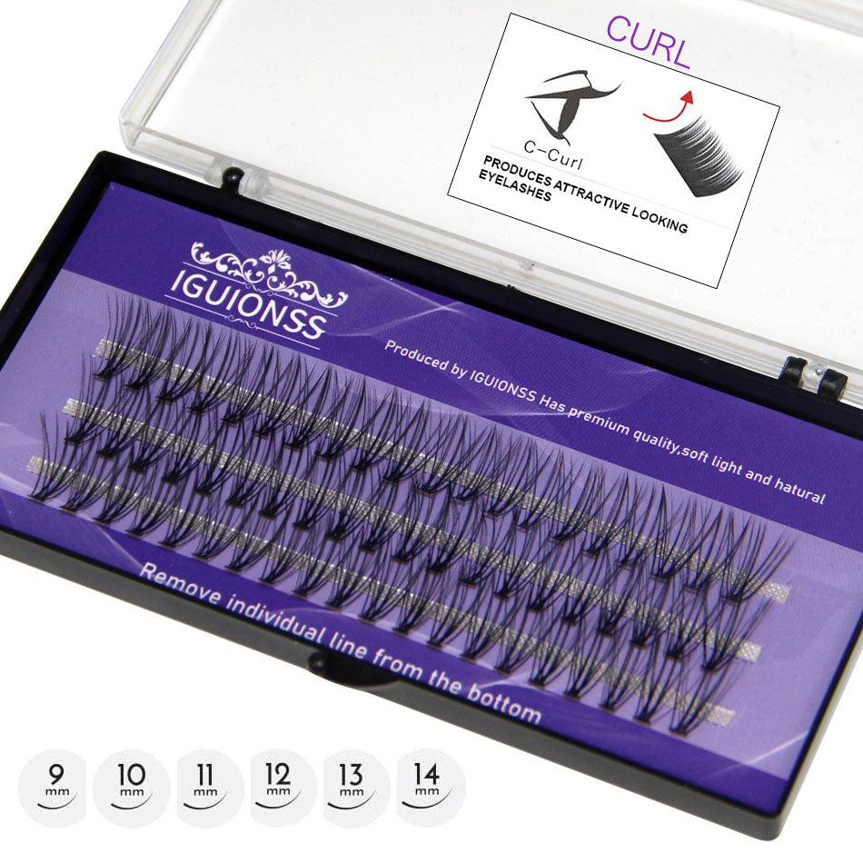 Natural Segmented Eyelash Extensions – 0.1mm B, C, D & DD Curl, 8–15mm
