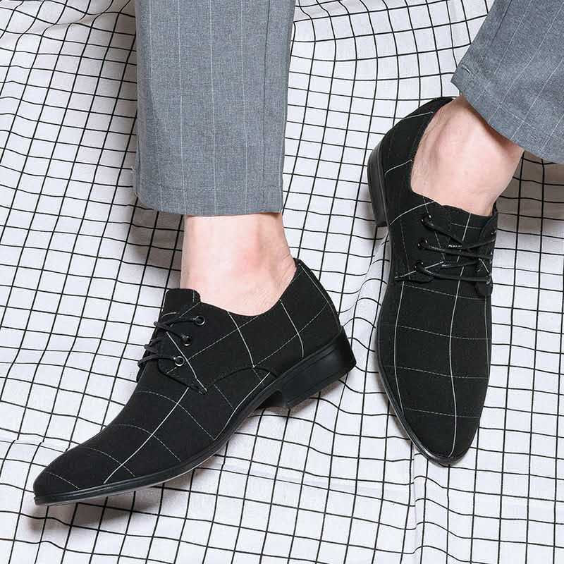 Men’s Formal Leather Lace-Up Shoes – Classic Business Dress Footwear