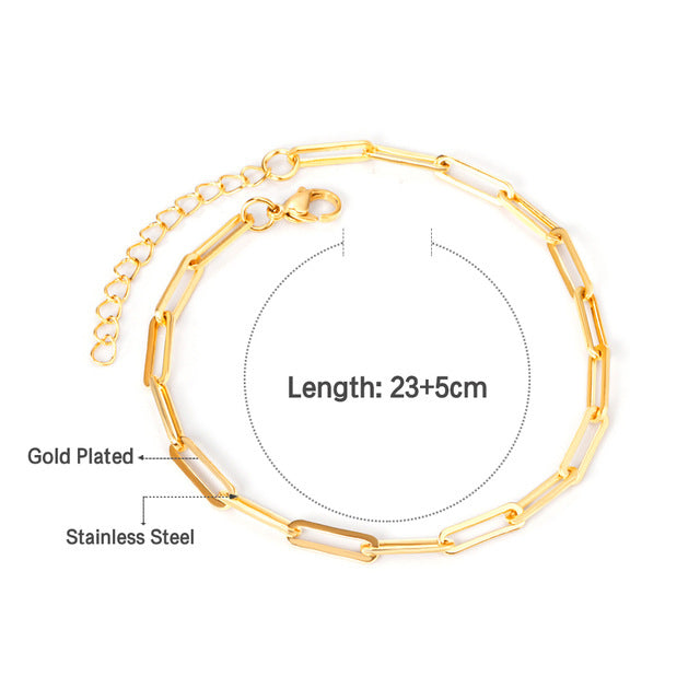 Stainless Steel Casual Retro Beach Anklet for Women