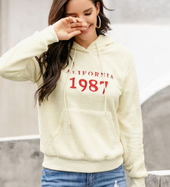 Women’s Embroidered Plush Pullover Sweater Jacket – Loose Lamb Fleece Casual Top, 4 Colors, S–XL