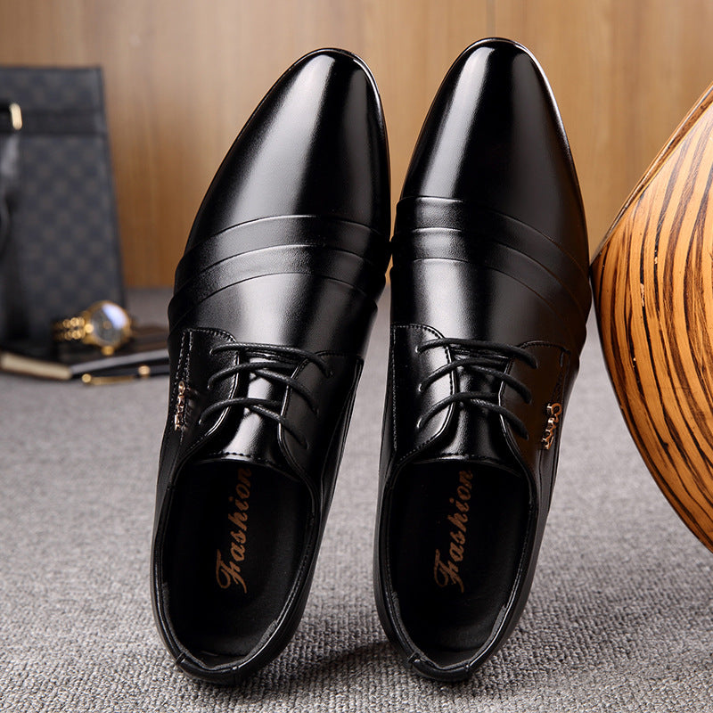 Men’s Korean Style Lace-Up Dress Shoes – Modern Summer Business Footwear