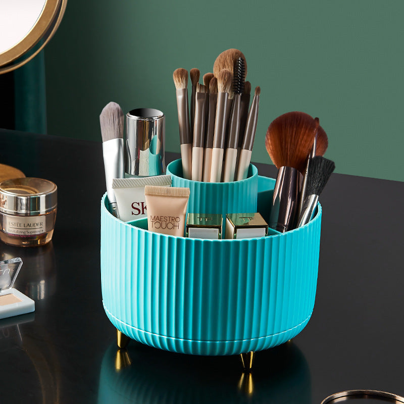 Rotating Makeup Brush Storage Tube for Dressing Table