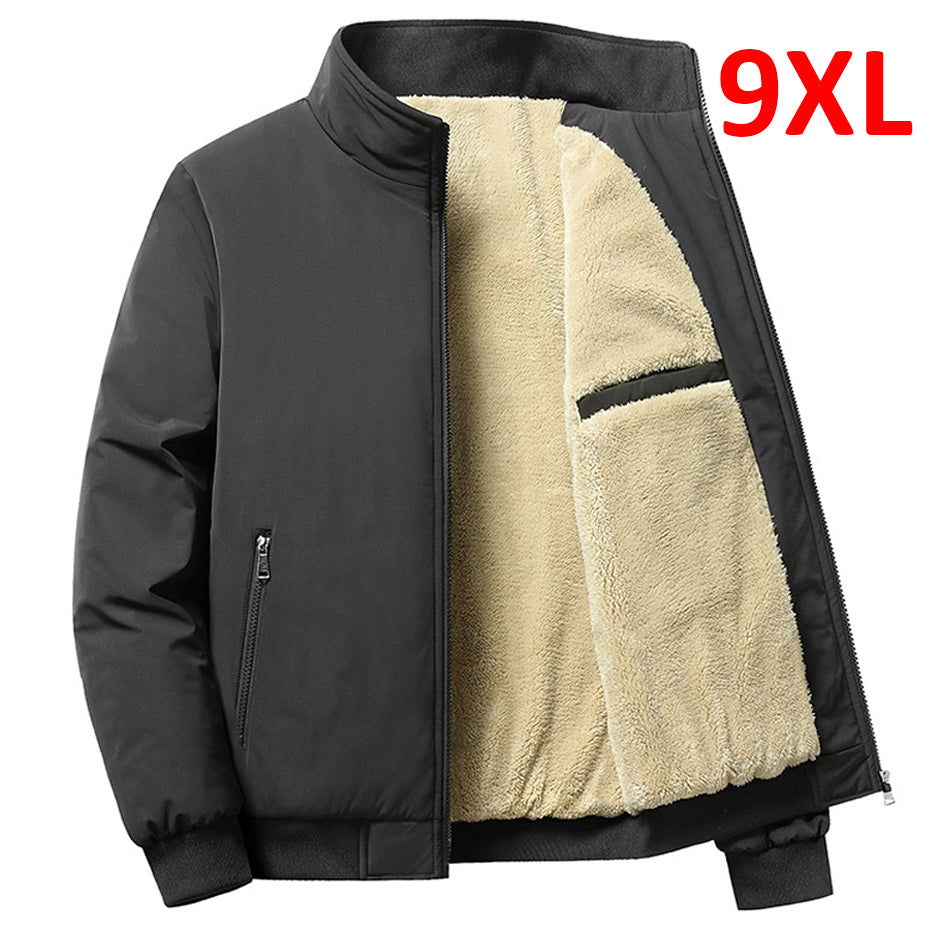 Men’s Plush Thickened Oversized Winter Jacket – USA