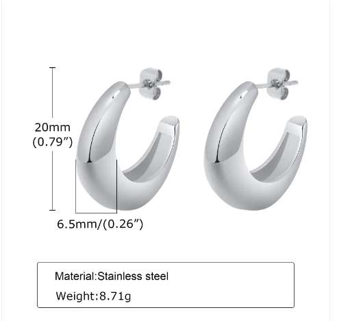 C-Shaped Earrings for Women – Modern Statement Fashion Jewelry