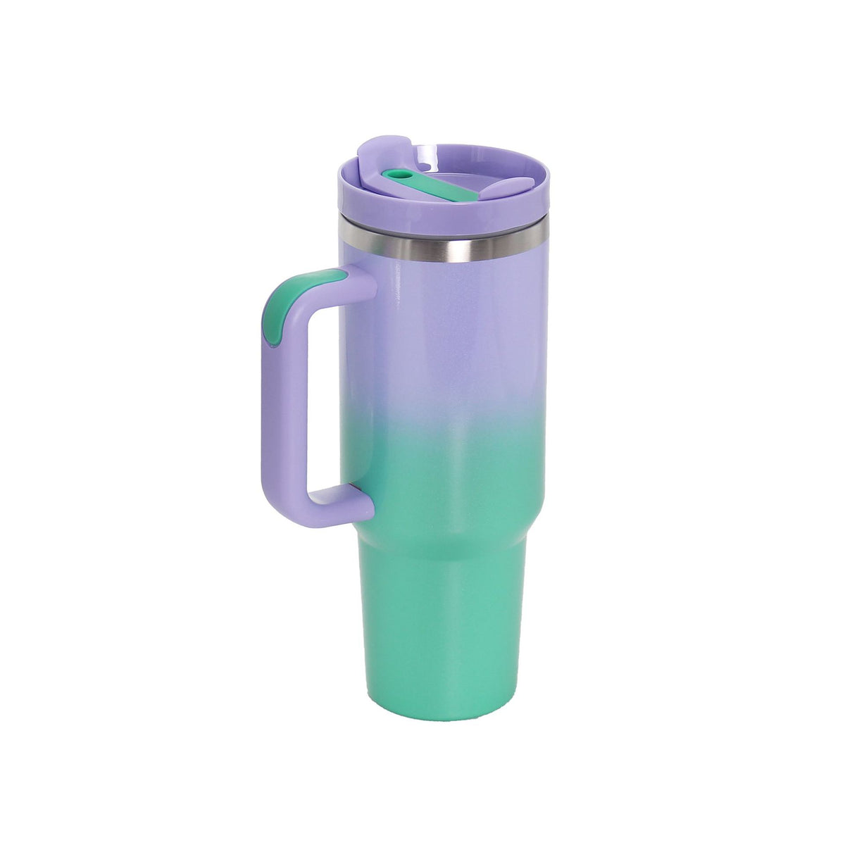 40oz Stainless Steel Travel Mug with Straw & Handle – Insulated 1200ML Tumbler