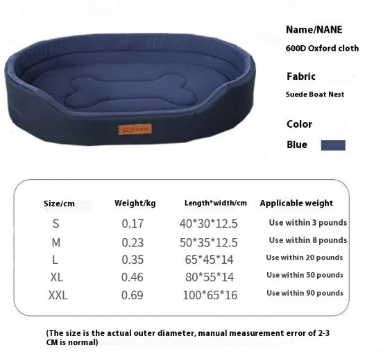 Polar Fleece Waterproof Dog Bed – Reversible 600D Oxford Outdoor Pet Mat