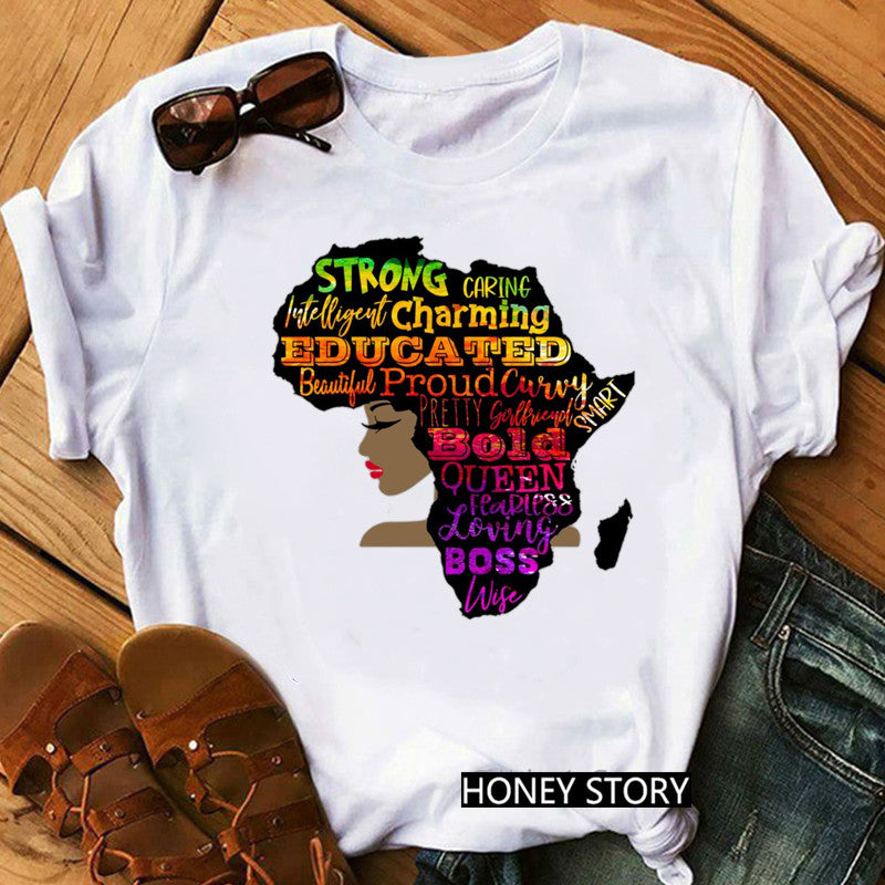 Black Girl Feminism Short Sleeve T-Shirt for Women