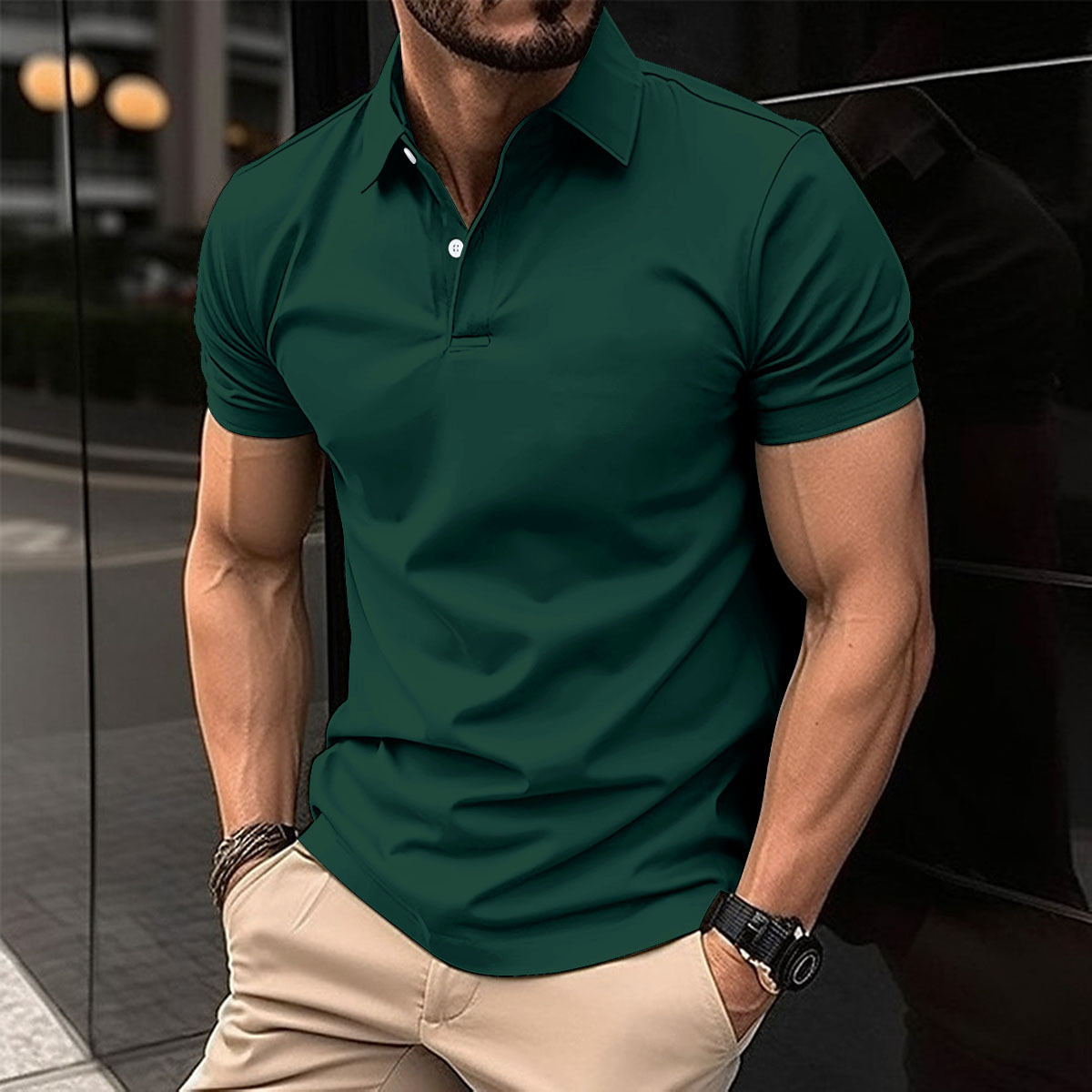 Men’s Short Sleeve Cotton Blend Polo Shirt – Classic Casual Summer Polo, S–3XL