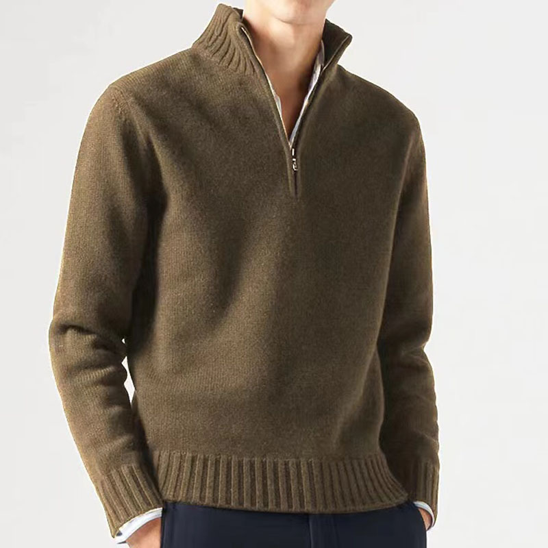 Men’s Thickened Thermal Sweater – Cotton Blend Sea Wool Slim-Fit Winter Pullover, 11 Colors, M–3XL