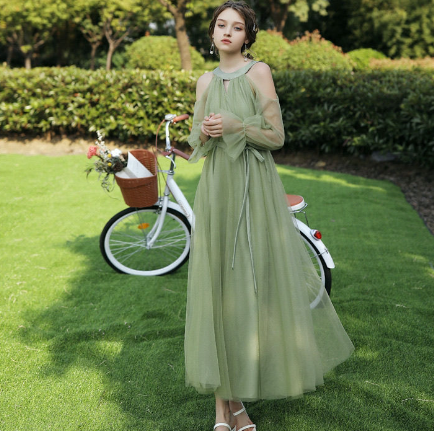 Women’s Off-Shoulder Bridesmaid Evening Dress – Flying Sleeve Long Formal Gown XS–3XL