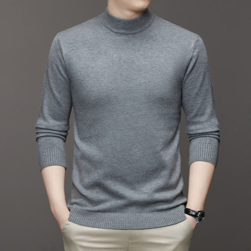 Men’s Thick Winter Turtleneck Sweater – Wool Yarn Slim-Fit Long Sleeve Pullover, 6 Colors, M–4XL