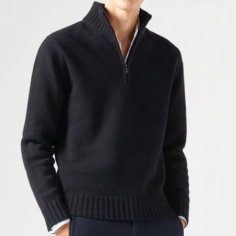 Men’s Thickened Thermal Sweater – Cotton Blend Sea Wool Slim-Fit Winter Pullover, 11 Colors, M–3XL