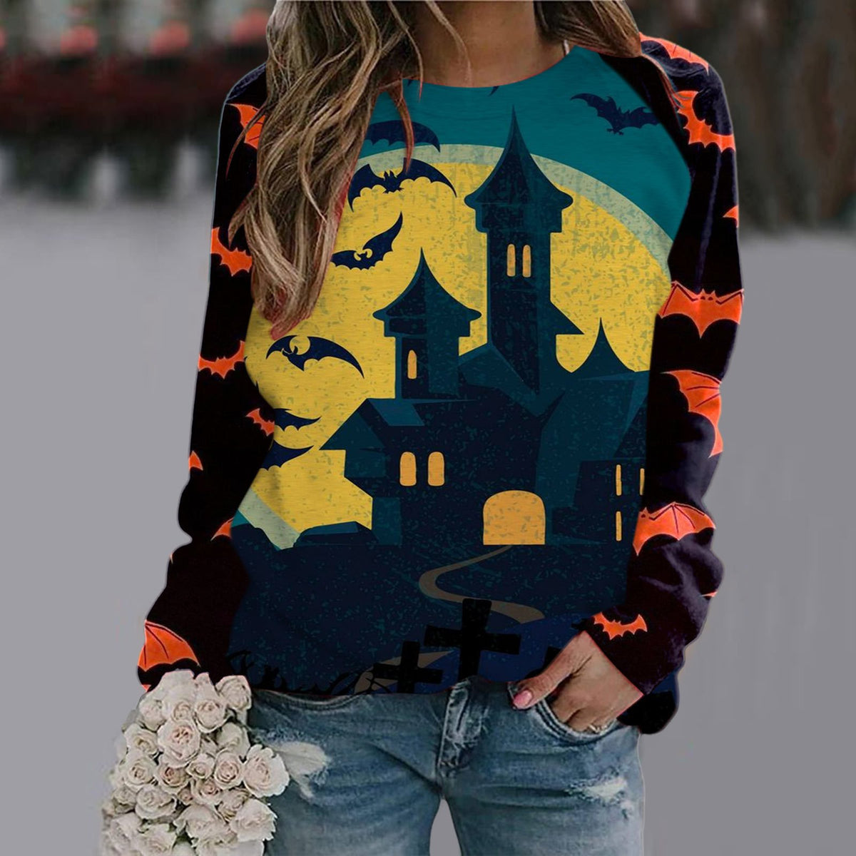 Printed Long Sleeve T-shirt for Women