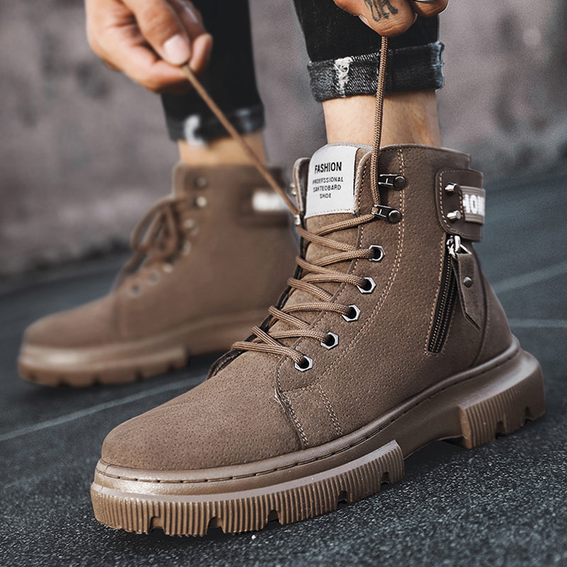 Men’s Retro Martin High-Top Tooling Boots – Rugged Casual Footwear