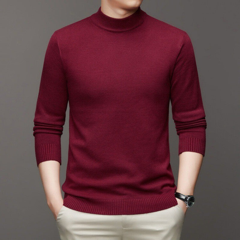 Men’s Thick Winter Turtleneck Sweater – Wool Yarn Slim-Fit Long Sleeve Pullover, 6 Colors, M–4XL