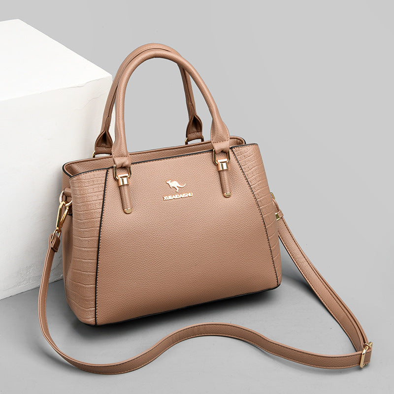 Fashionable Large Capacity Tote Bag for Women – Soft PU Crossbody & Shoulder Bag with Phone Pocket