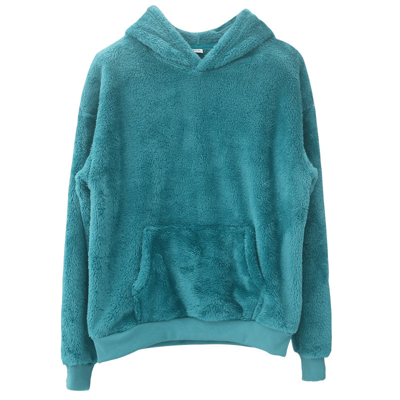 Men’s Velvet Hoodie – Soft Casual Pullover Sweatshirt, 6 Colors, S–3XL