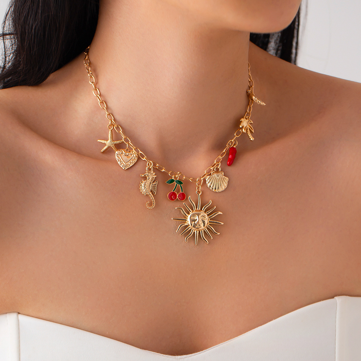 Ocean Fishtail Tassel Necklace