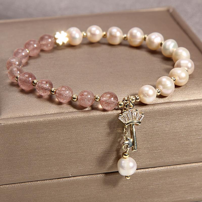 Women’s Natural Freshwater Pearl Bracelet – Elegant Classic Pearl Jewelry