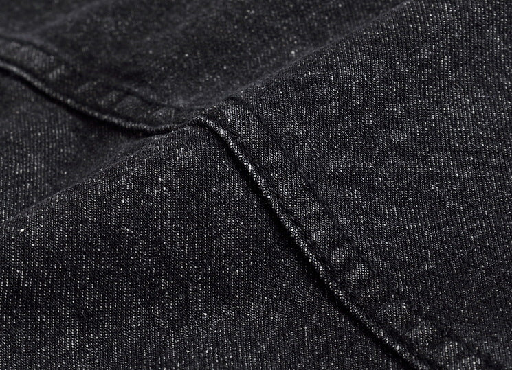 Men’s Korean Style Black Slim-Fit Denim Jacket – Thick Cotton Casual Jacket