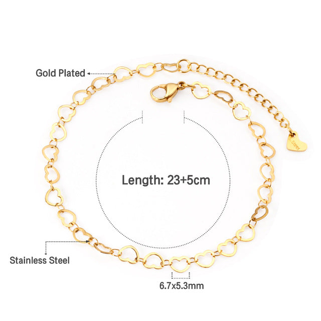Stainless Steel Casual Retro Beach Anklet for Women