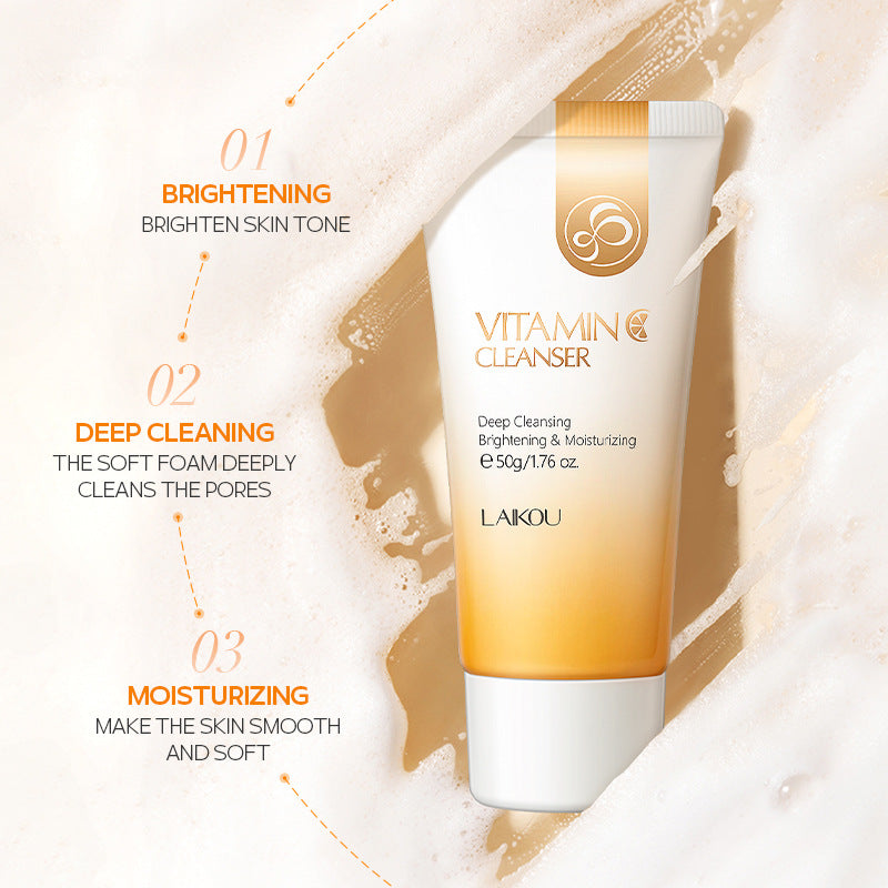 Vitamin C Deep Cleansing Facial Foam – Brightening Amino Acid Face Wash 50g