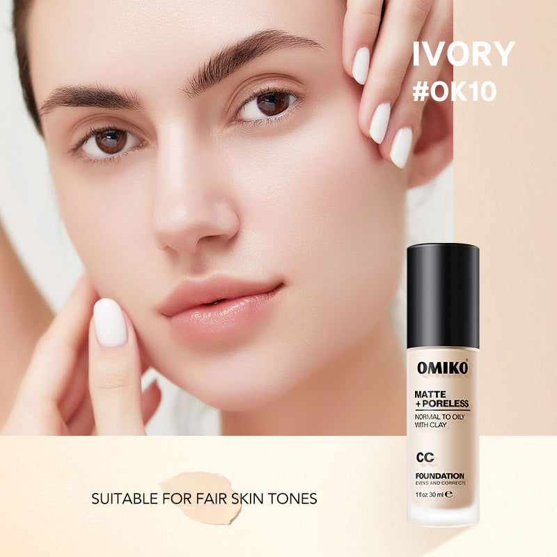 OMIKO Matte Poreless CC Foundation – Lightweight Sheer Coverage Face Makeup