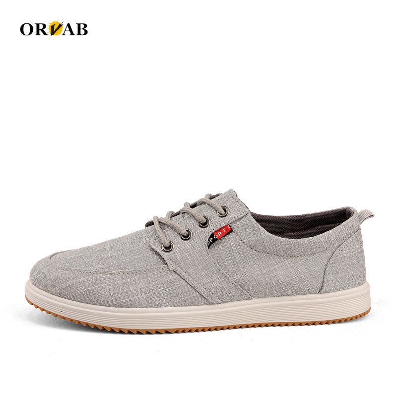 Men’s Breathable Linen Moccasin Loafers – Casual Slip-On Shoes