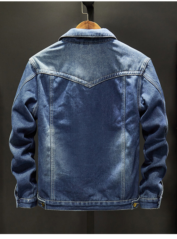 Men’s Winter Denim Jacket with Fleece Lining – USA