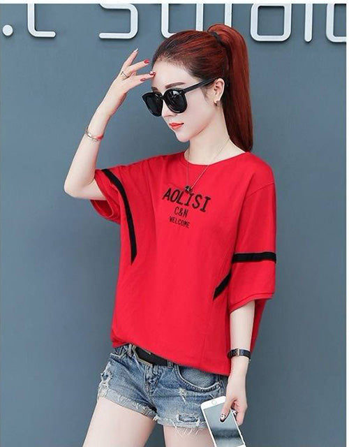 Plus Size Loose White Summer T-Shirt for Women