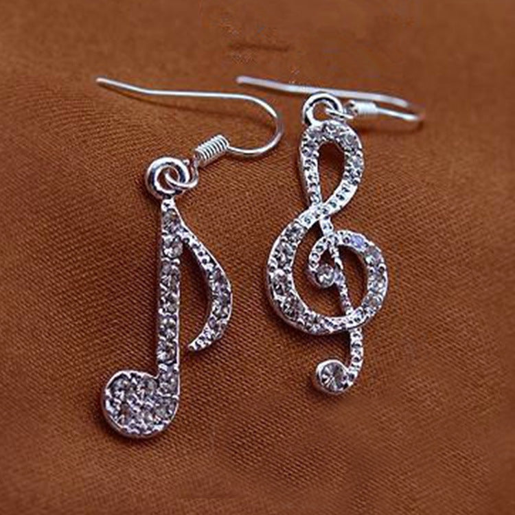 Geometric Note Asymmetrical Earrings for Women – Unique Modern Statement Jewelry