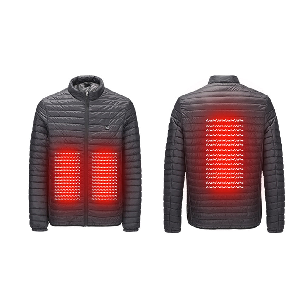 Men’s Smart USB Heated Winter Jacket – Lightweight Electric Heating Cardigan, Black, M–5XL