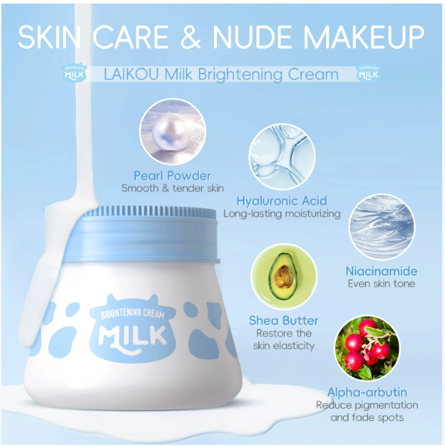 LAIKOU Milk Skin-Tendering No-Makeup Cream – Moisturizing & Hydrating Face Cream