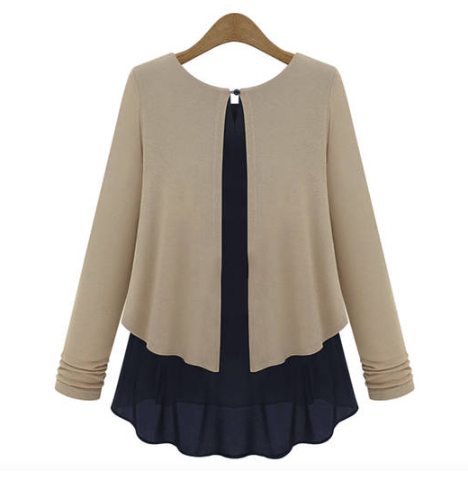 Casual Long Sleeve Knit T-Shirt for Women