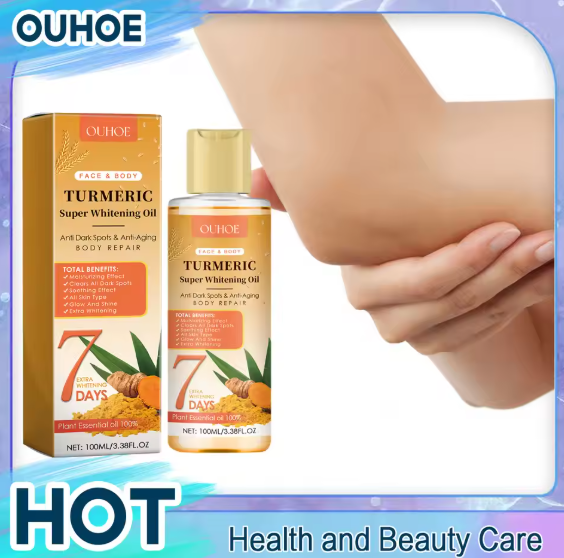 Turmeric Brightening Skin Oil 100ml – Dark Spot & Even-Tone Body Care